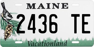 ME license plate 2436TE