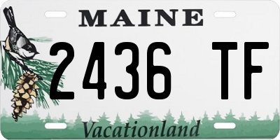 ME license plate 2436TF