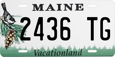 ME license plate 2436TG