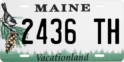 ME license plate 2436TH
