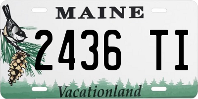 ME license plate 2436TI