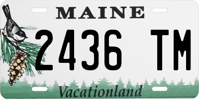 ME license plate 2436TM