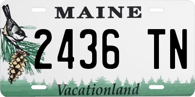 ME license plate 2436TN