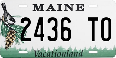 ME license plate 2436TO