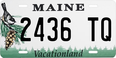ME license plate 2436TQ