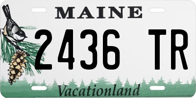 ME license plate 2436TR