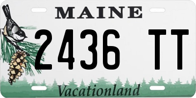 ME license plate 2436TT
