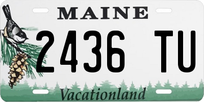 ME license plate 2436TU