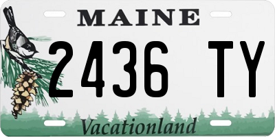 ME license plate 2436TY