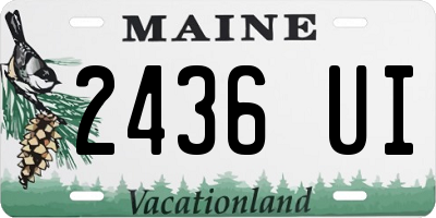 ME license plate 2436UI