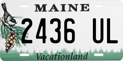 ME license plate 2436UL