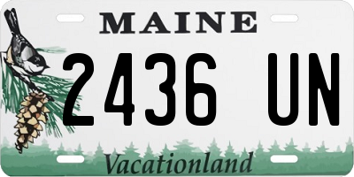 ME license plate 2436UN