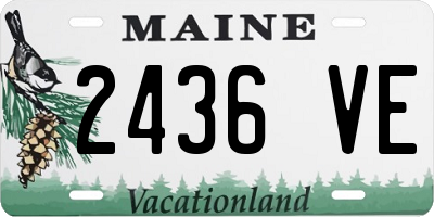 ME license plate 2436VE
