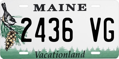 ME license plate 2436VG