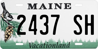 ME license plate 2437SH