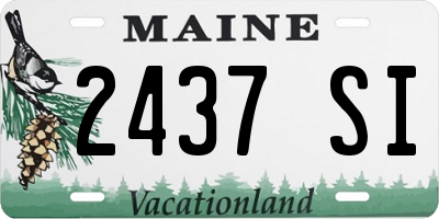 ME license plate 2437SI