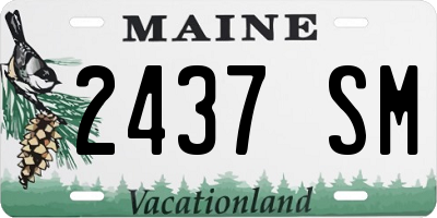 ME license plate 2437SM