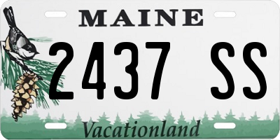 ME license plate 2437SS