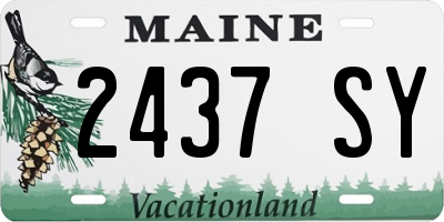 ME license plate 2437SY