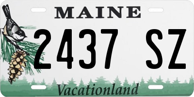 ME license plate 2437SZ