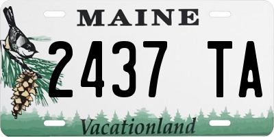 ME license plate 2437TA