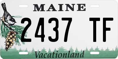 ME license plate 2437TF