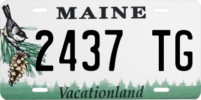 ME license plate 2437TG