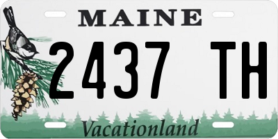 ME license plate 2437TH