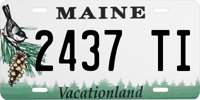 ME license plate 2437TI