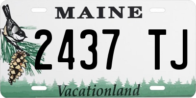 ME license plate 2437TJ