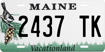 ME license plate 2437TK