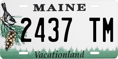 ME license plate 2437TM