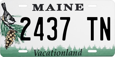 ME license plate 2437TN