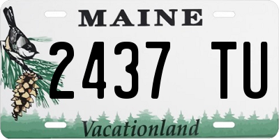 ME license plate 2437TU