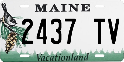 ME license plate 2437TV