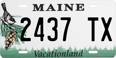 ME license plate 2437TX