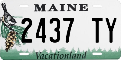 ME license plate 2437TY