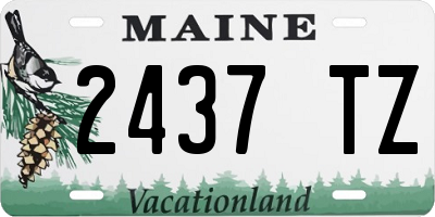 ME license plate 2437TZ