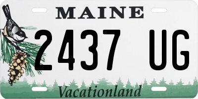 ME license plate 2437UG