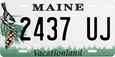 ME license plate 2437UJ