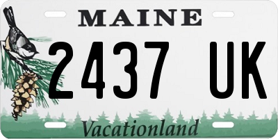 ME license plate 2437UK