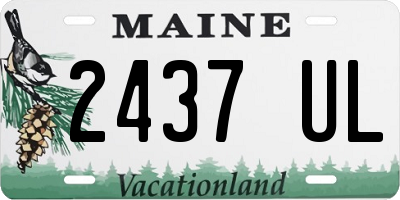 ME license plate 2437UL