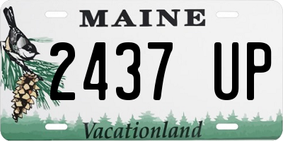 ME license plate 2437UP
