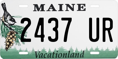 ME license plate 2437UR