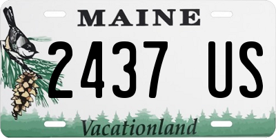 ME license plate 2437US