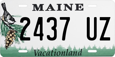 ME license plate 2437UZ