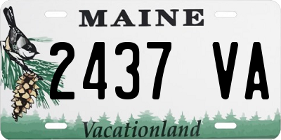 ME license plate 2437VA