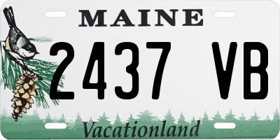 ME license plate 2437VB