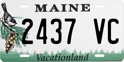 ME license plate 2437VC