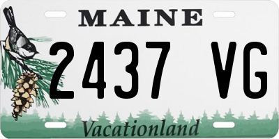 ME license plate 2437VG